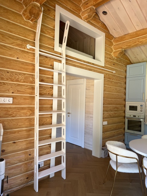 Лестница приставная с длинными поручнями комфорт окрашенная